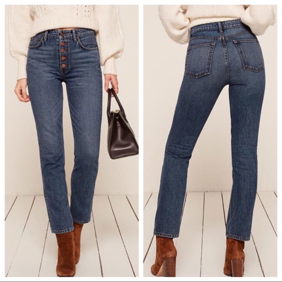Reformation Denim - NEW Reformation Winona Mid Slim Button Fly Jeans